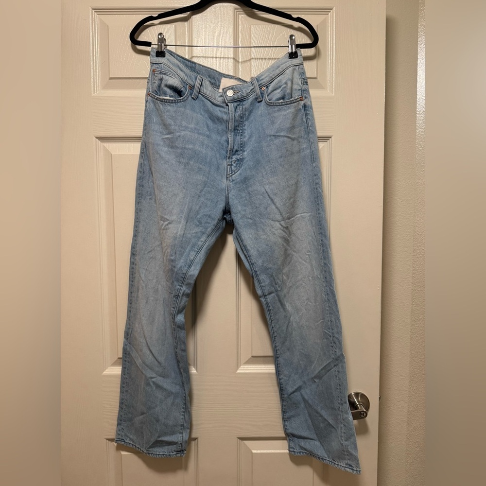 MOTHER Women's Straight Leg Jeans in Light Blue - Picture 8 of 16